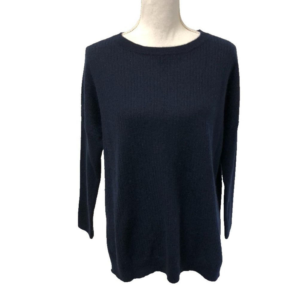 Sutton Studio Cashmere Sweater Jumper Womens Medium Blue‎ Oversize Basic Classic